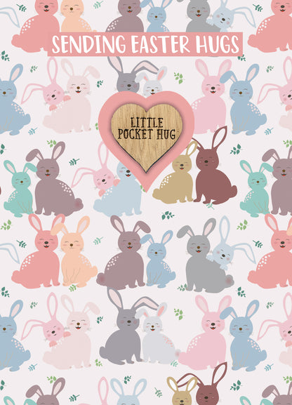 Pocket Hug Sending Easter Hugs Bunny Bonanza Easter Card & Gift Greeting Card