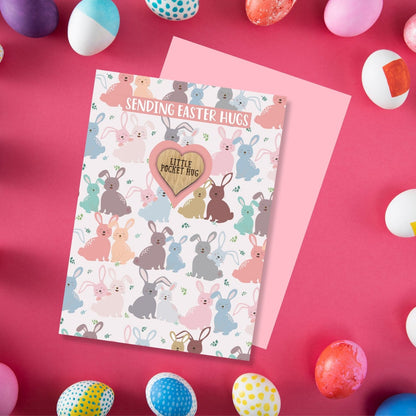 Pocket Hug Sending Easter Hugs Bunny Bonanza Easter Card & Gift Greeting Card