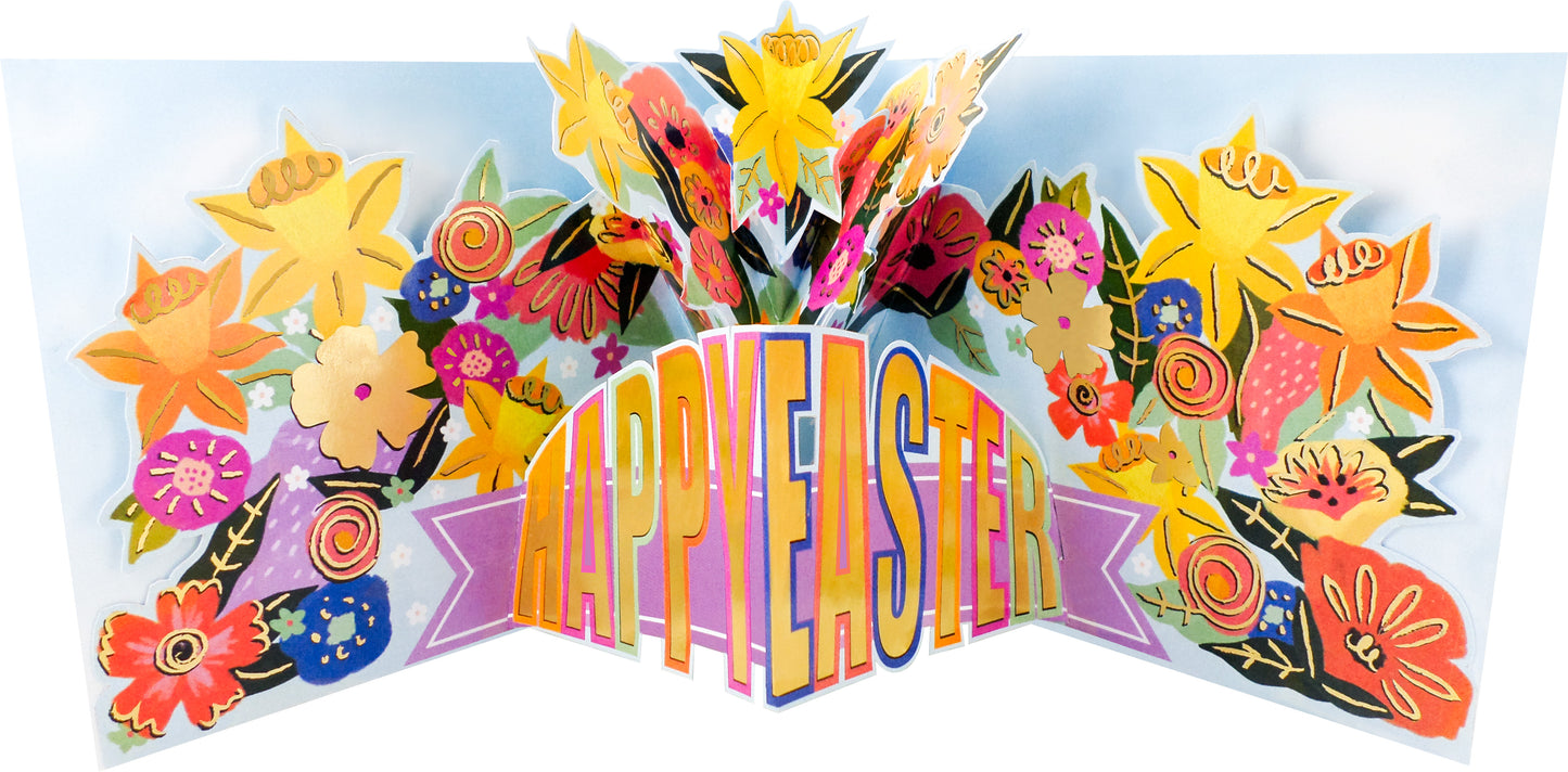 Spring Blessings Egg-Citing Blooms Pop Up Easter Greeting Card