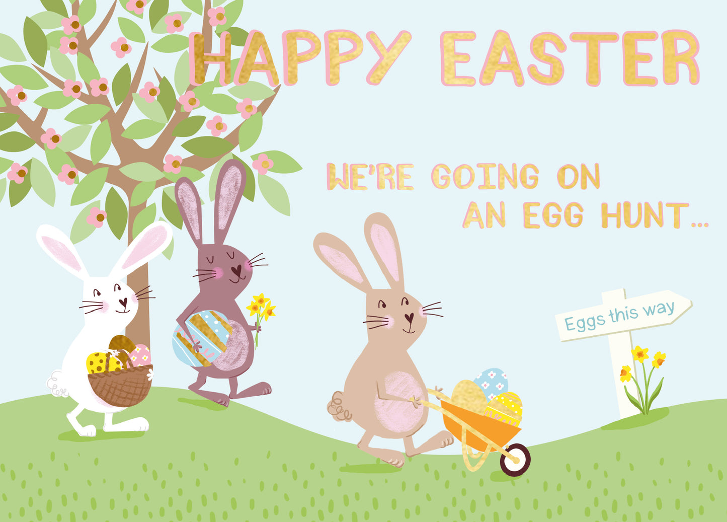 Easter Egg Hunt Hoppy Hunting Fun Pop Up Easter Greeting Card