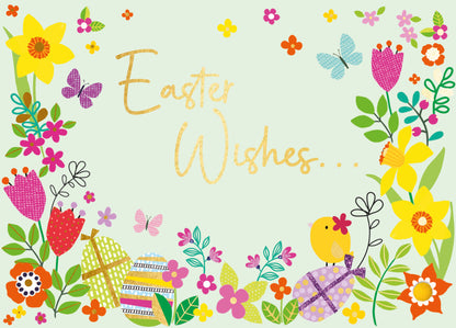 Easter Wishes Eggcellent Blooms Pop Up Easter Greeting Card