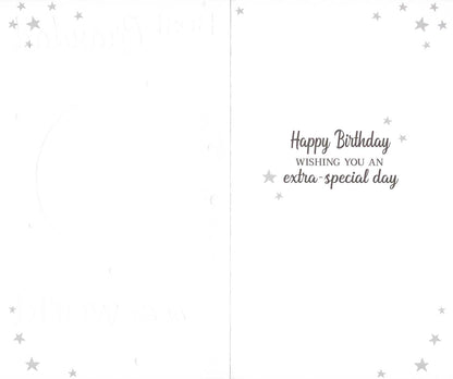 Best Grandad In The World Birthday Card Embellished Champagne Greeting Card