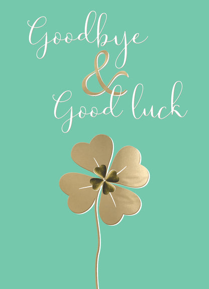 Goodbye & Good Luck Embellished Good Luck Greeting Card