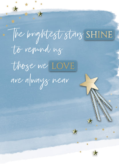 Thinking Of You Embellished Stars Sympathy Greeting Card