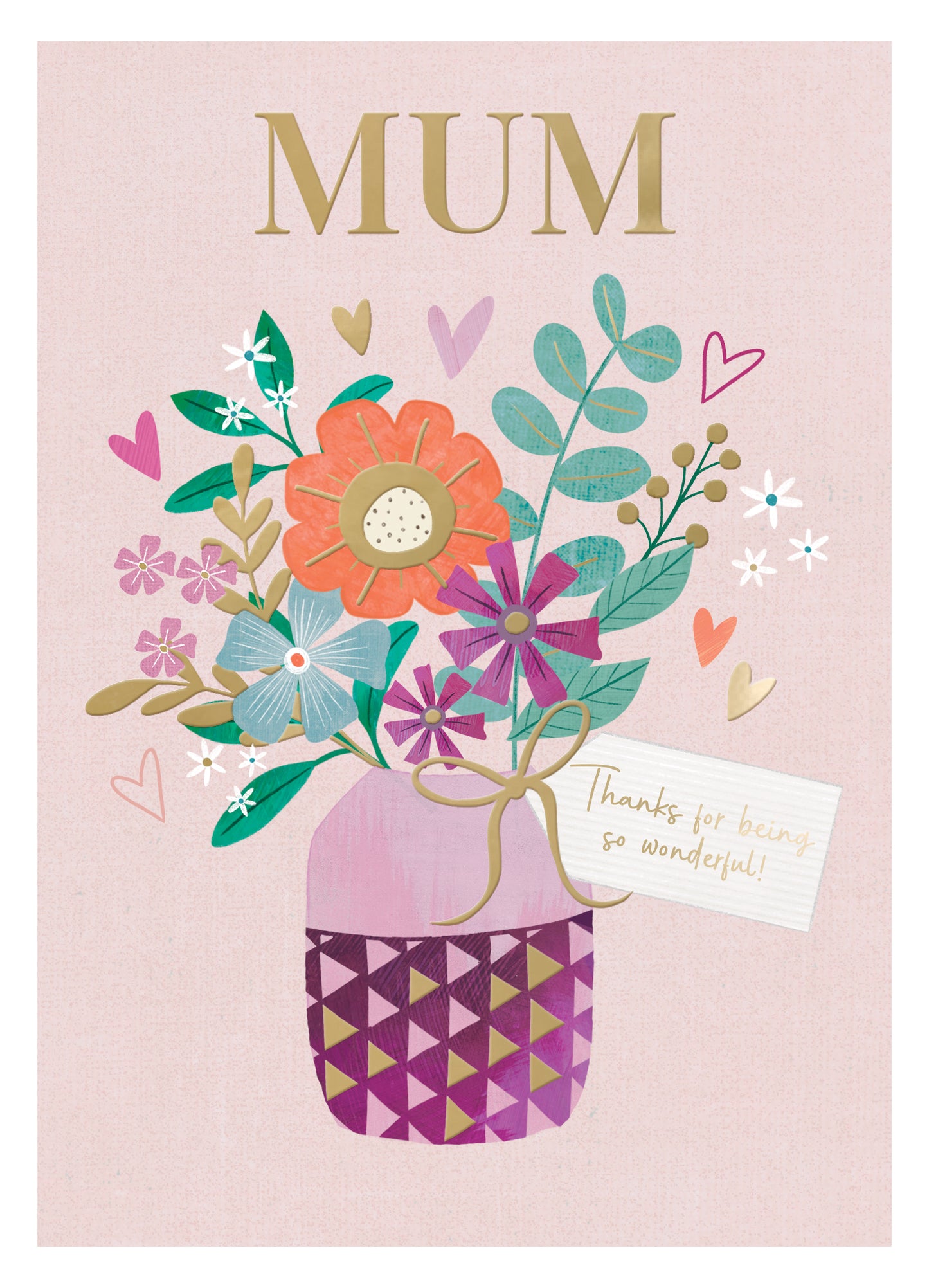 Wonderful Mum Bloom With Happiness! Mother's Day Contemporary Greeting Card