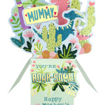 Mummy You're Roarsome Dino-Riffic Fun Mother's Day Pop Up Clever Cube Card