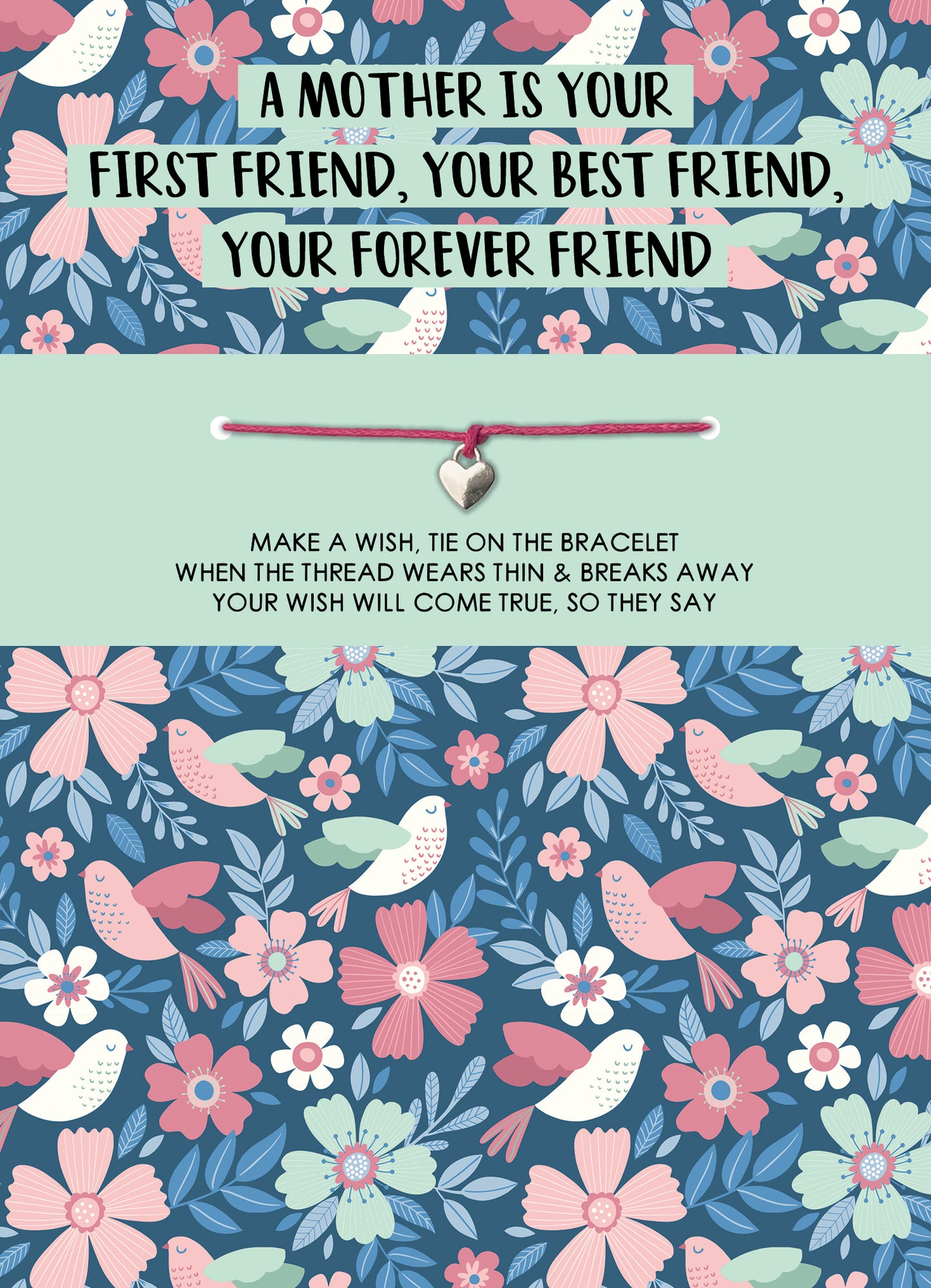 Bracelet Mother Your Best Friend Floral Mother's Day Card & Gift Greeting Card