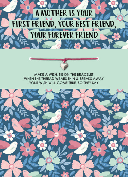 Bracelet Mother Your Best Friend Floral Mother's Day Card & Gift Greeting Card