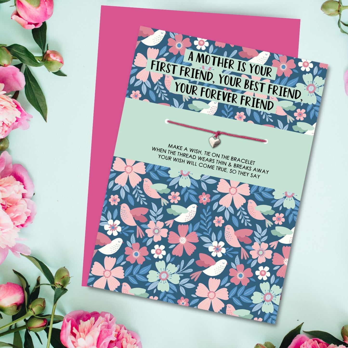Bracelet Mother Your Best Friend Floral Mother's Day Card & Gift Greeting Card