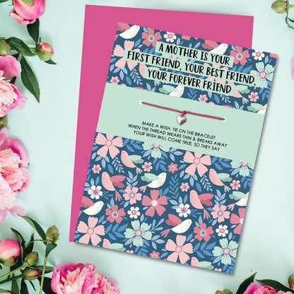 Bracelet Mother Your Best Friend Floral Mother's Day Card & Gift Greeting Card