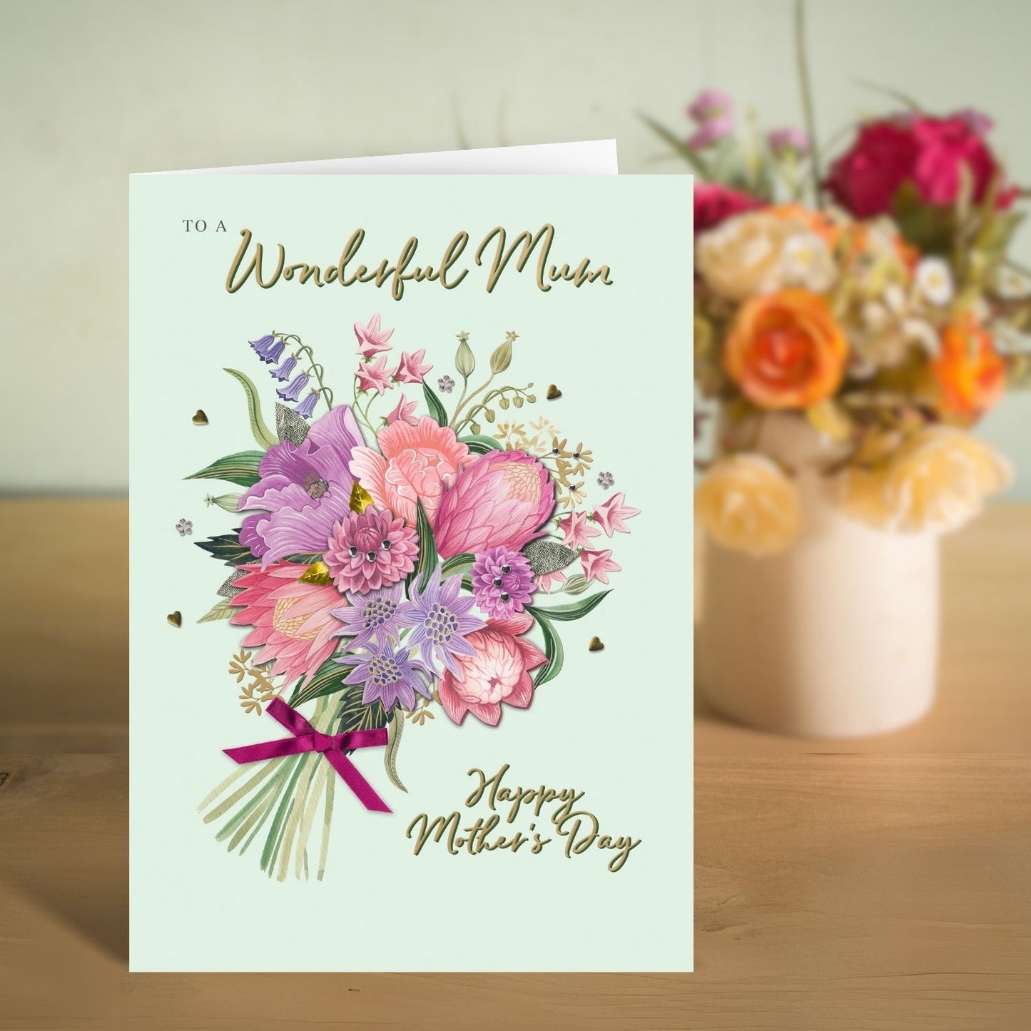 Wonderful Mum Mum's Blooming Beautiful! Mother's Day Large Greeting Card