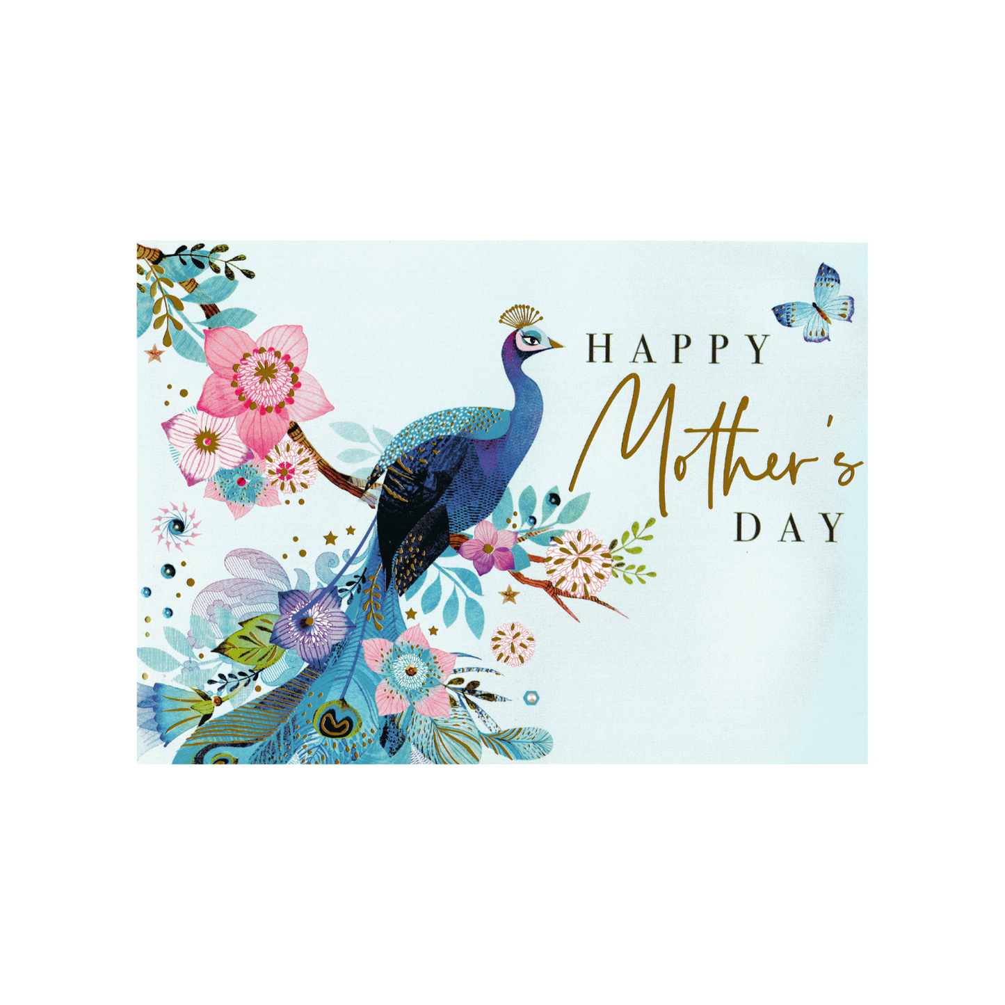 Happy Mother's Day Feathered Floral Mother's Day Pop Up Greeting Card