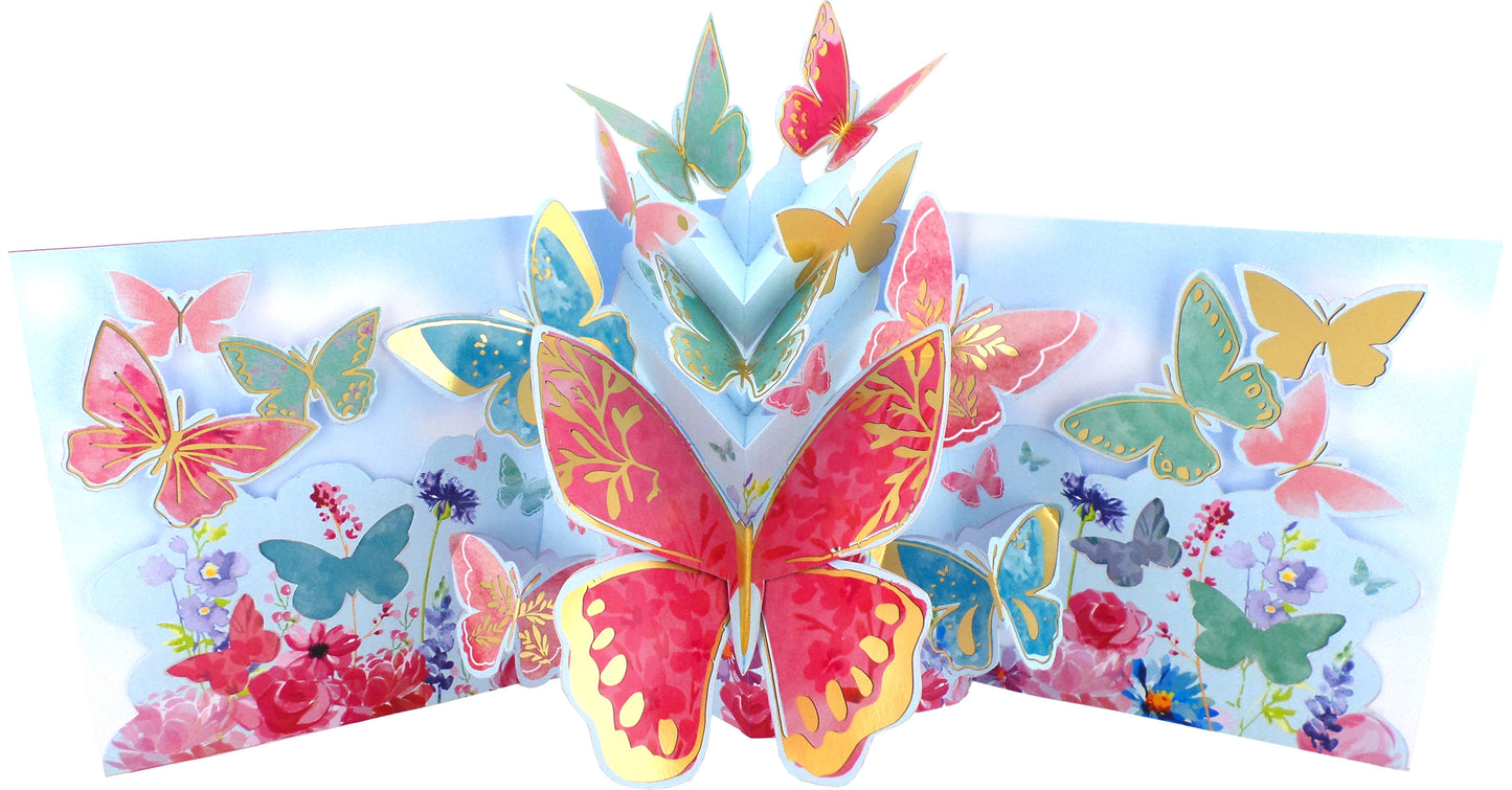 Beautiful Wishes Flutteringly Fabulous! Mother's Day Pop Up Greeting Card