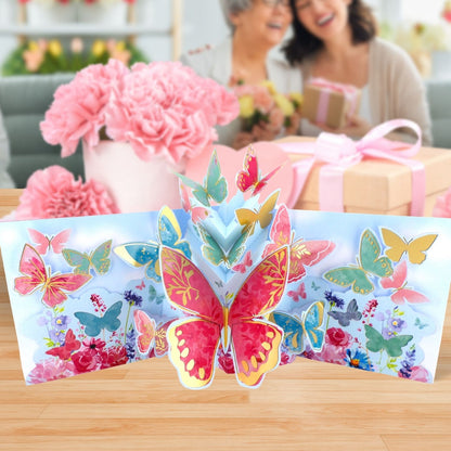 Beautiful Wishes Flutteringly Fabulous! Mother's Day Pop Up Greeting Card