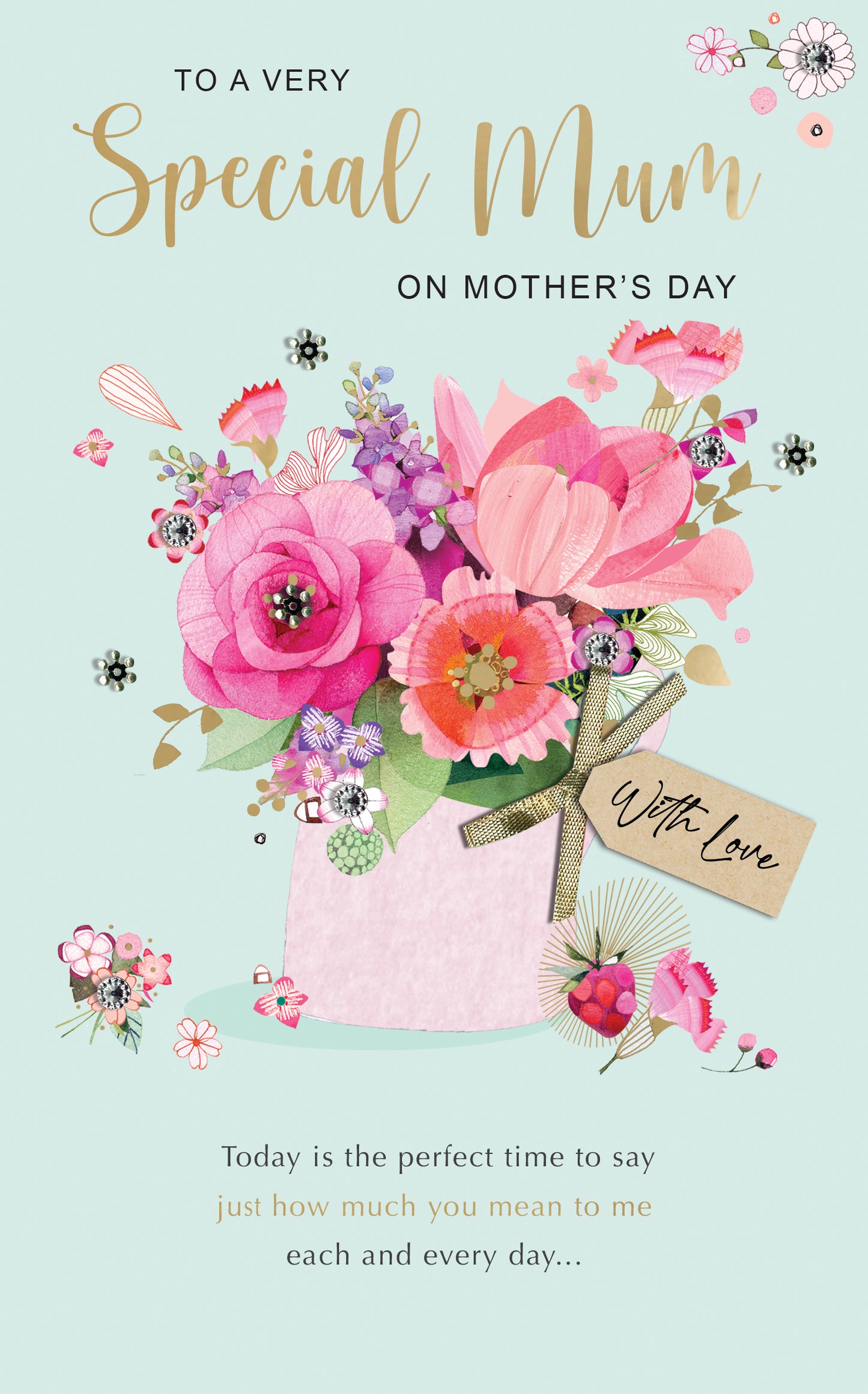 Very Special Mum Love In Bloom Mother's Day Hand-Finished Greeting Card