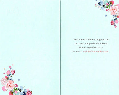 Thank You Mum Winged Water Dancers Mother's Day Hand-Finished Greeting Card