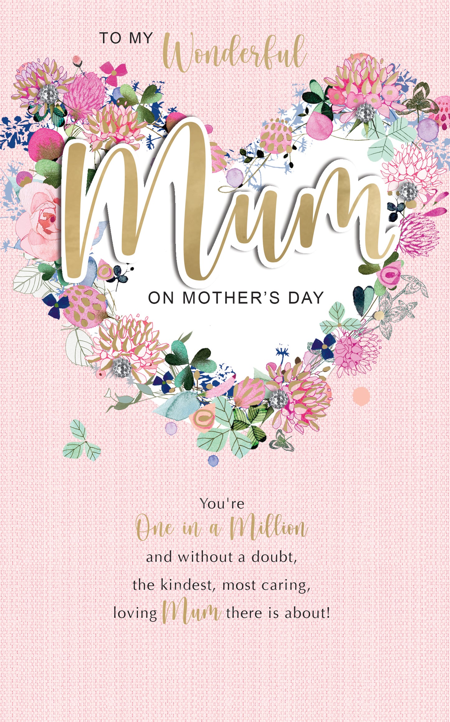 My Wonderful Mum Love, In Full Bloom Mother's Day Hand-Finished Greeting Card