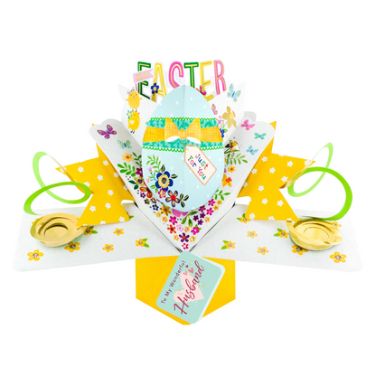 To My Wonderful Husband Happy Easter Decorated Egg Pop Up Easter Card