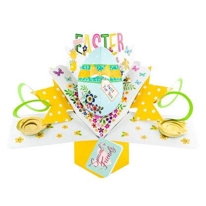 To Special Friends Happy Easter Decorated Egg Pop Up Easter Card
