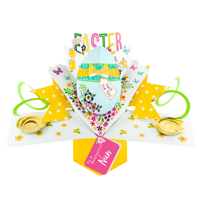 To A Wonderful Nan Happy Easter Decorated Egg Pop Up Easter Card