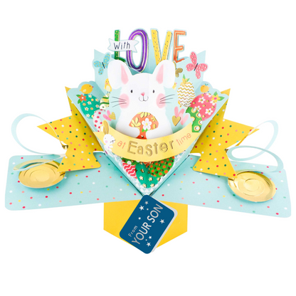 Dad From Your Son Easter Bunny Pop Up Easter Card