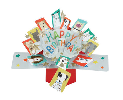 Birthday Dogs Happy Birthday Pop Up Greeting Card