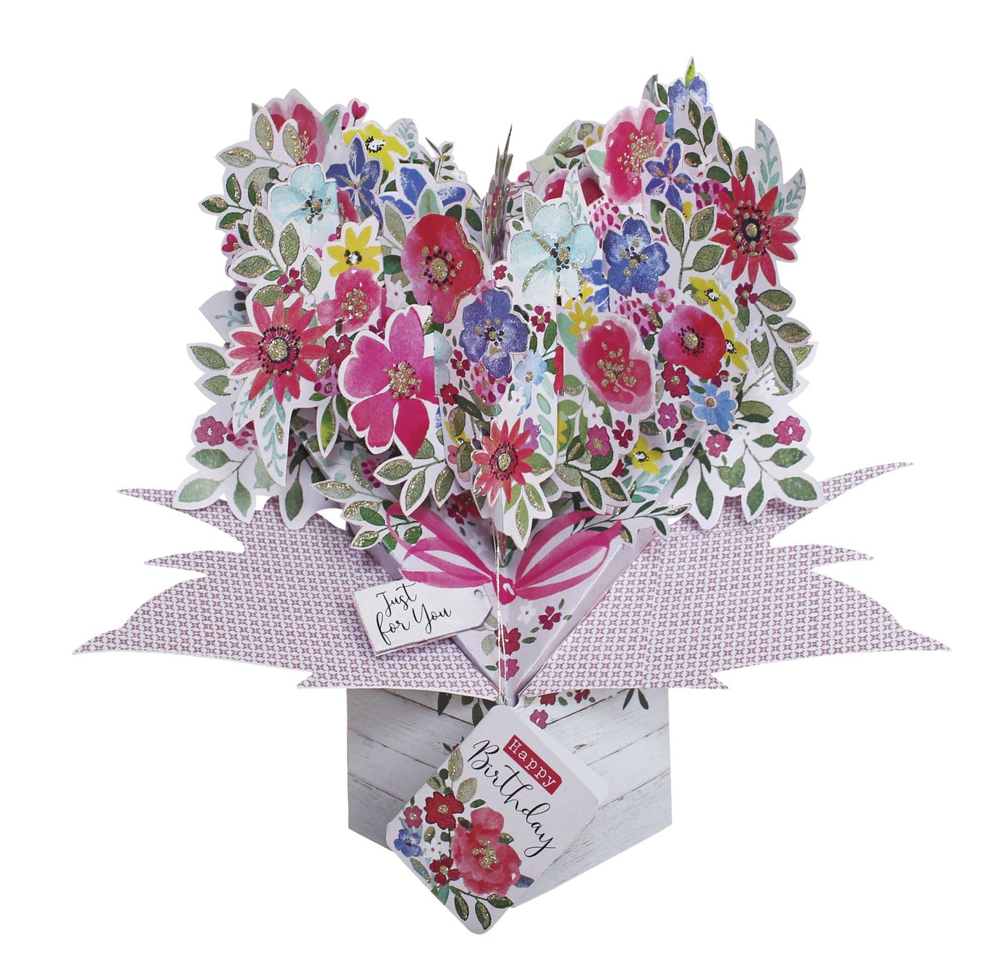 Happy Birthday Bouquet Of Flowers Birthday Pop Up Greeting Card