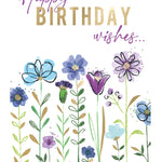 Happy Birthday Wishes Floral Birthday Card