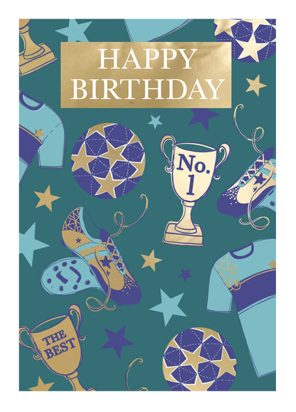 Happy Birthday Football Themed Birthday Card