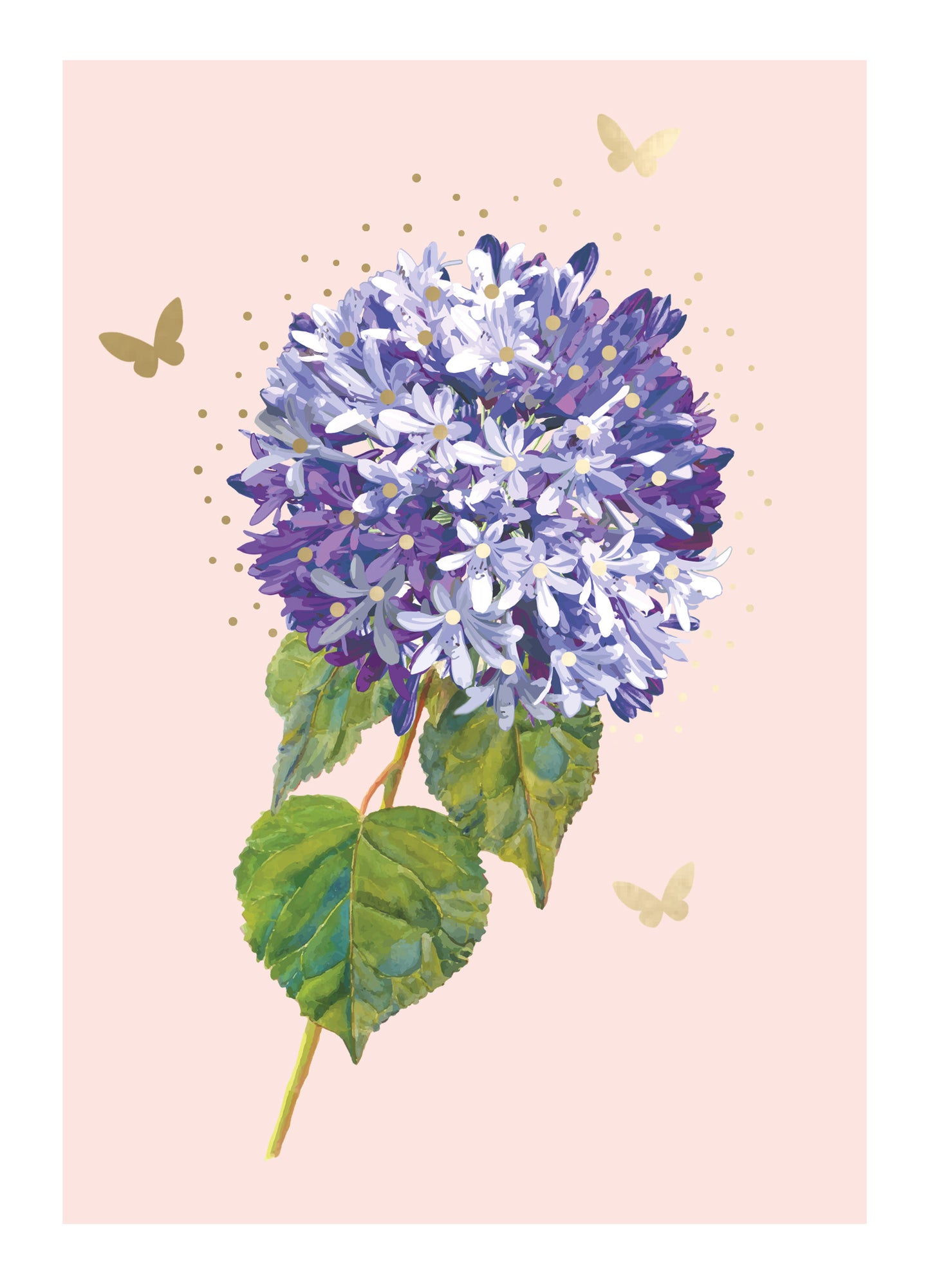 Embossed Floral Allium Any Occasion Card