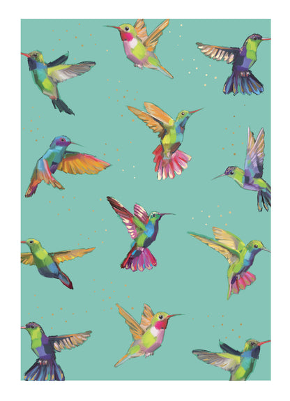 Embossed Hummingbirds Any Occasion Card