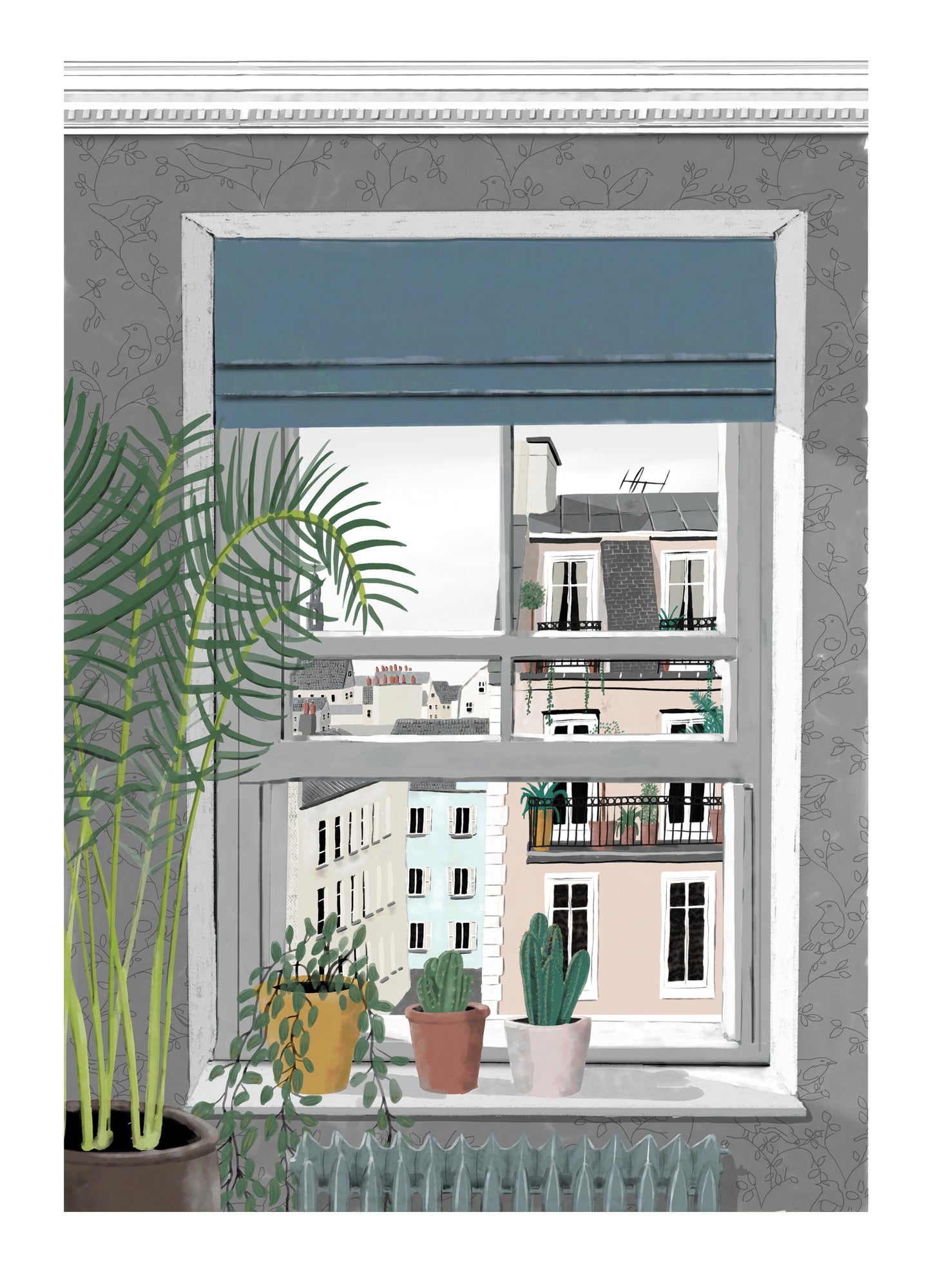 Botanical City View Any Occasion Card