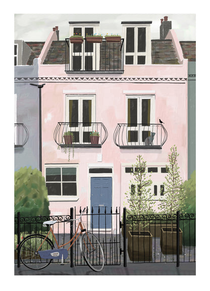 Embossed Townhouse Bike Any Occasion Card