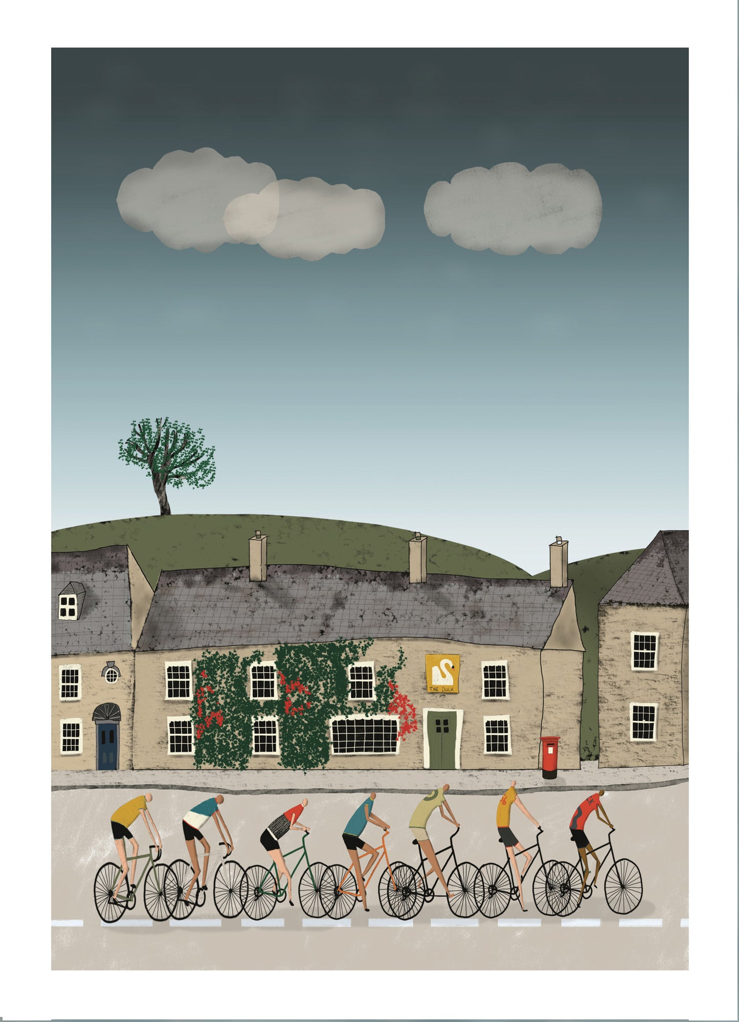 Embossed Cycle Race Any Occasion Card