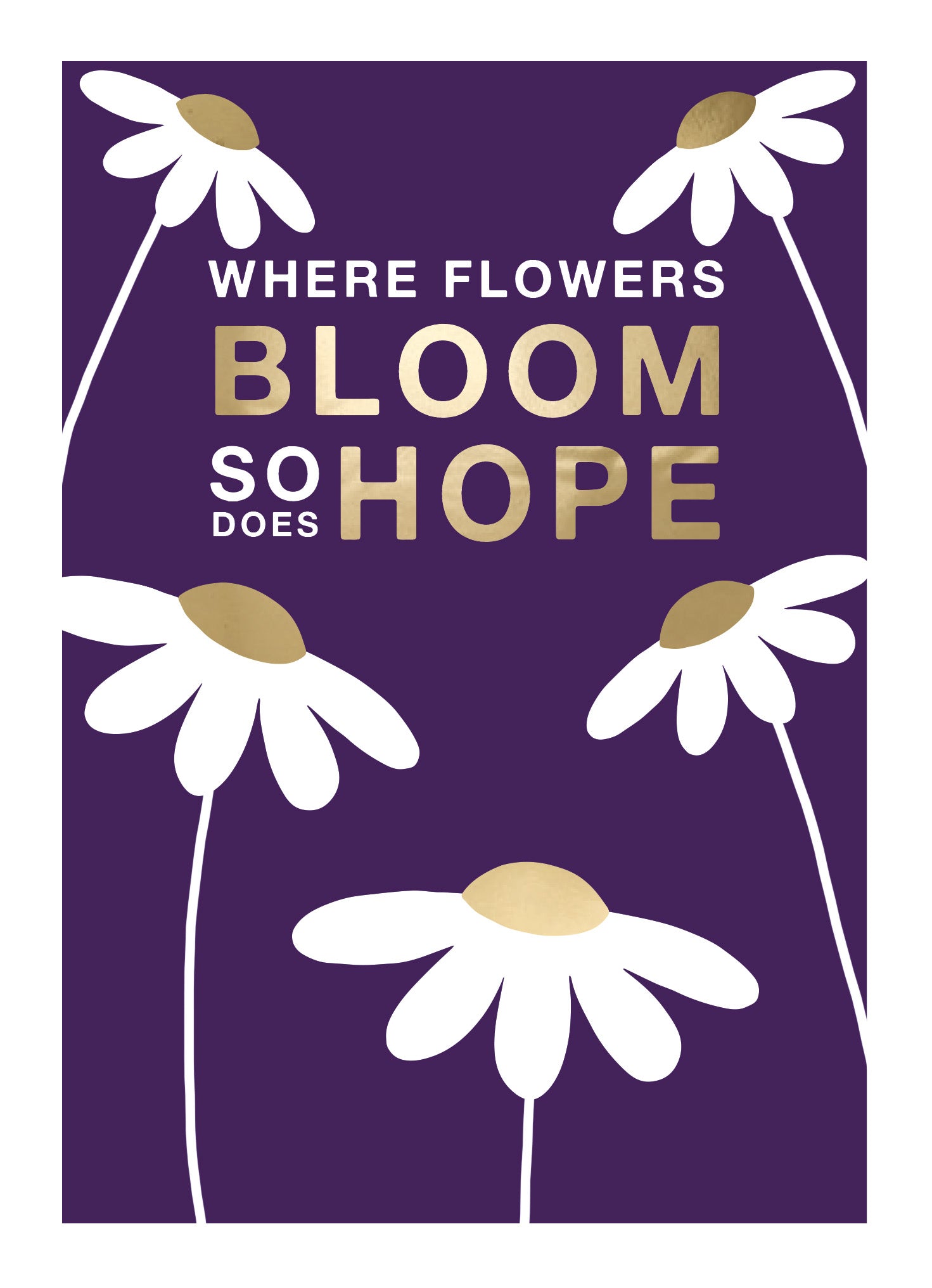 Where Flowers Bloom So Does Hope Sympathy Card Love Kate's