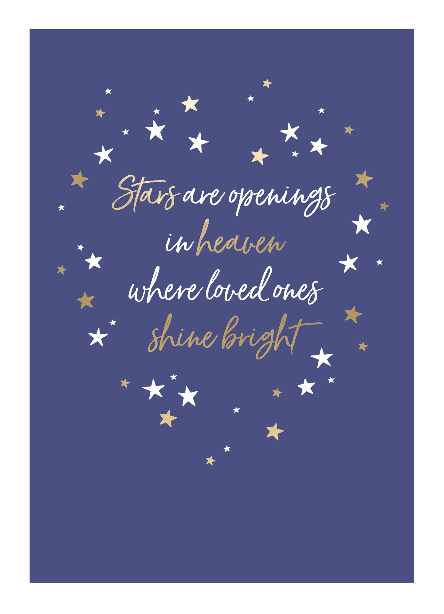 Stars Are Loved Ones Shining Sympathy Card