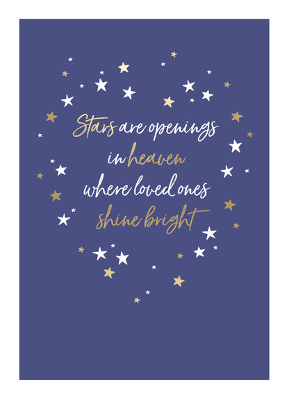 Stars Are Loved Ones Shining Sympathy Card