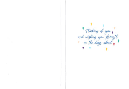 With Sympathy Coloured Raindrops Sympathy Card