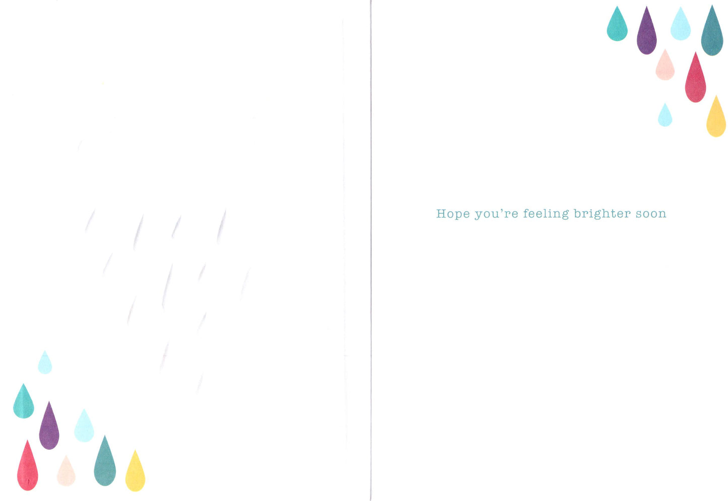 Under The Weather Raindrops Get Well Card