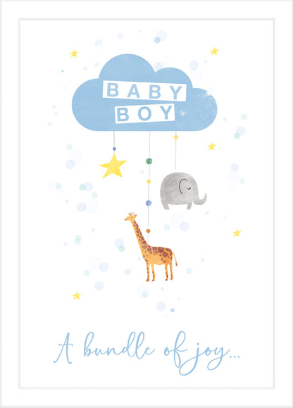 Baby Boy A Bundle Of Joy New Baby Card
