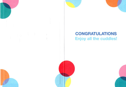 Embossed Baby Boy Balloons New Baby Card