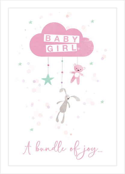 Baby Girl A Bundle Of Joy New Baby Card