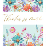 Embossed Thanks So Much Floral Thank You Card