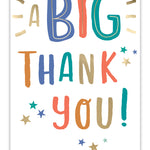 Embossed Colourful A Big Thank You! Card