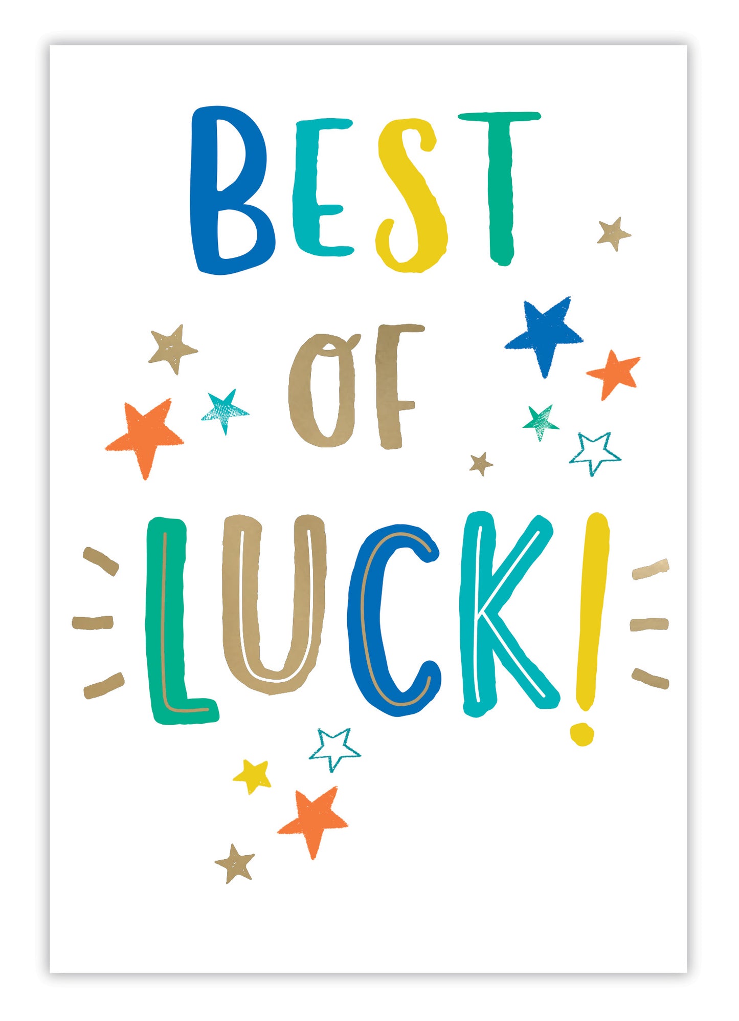 Best Of Luck Embossed Good Luck Card