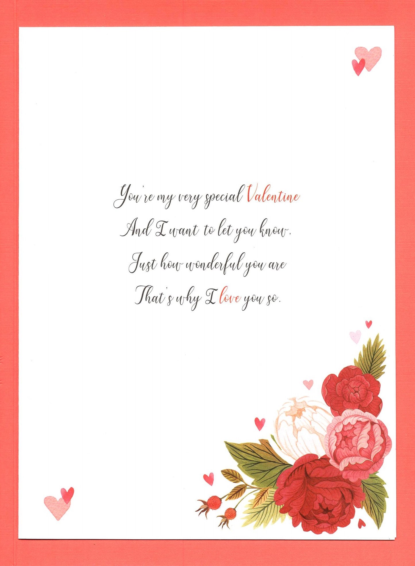 Beautiful Wife Perfect Pink Posies Valentines Day Large Greeting Card