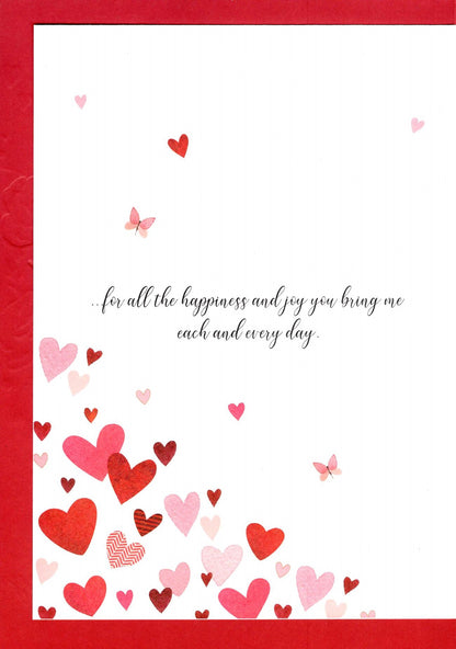 Gorgeous Valentine Love In Bloom Valentines Day Hand-Finished Greeting Card