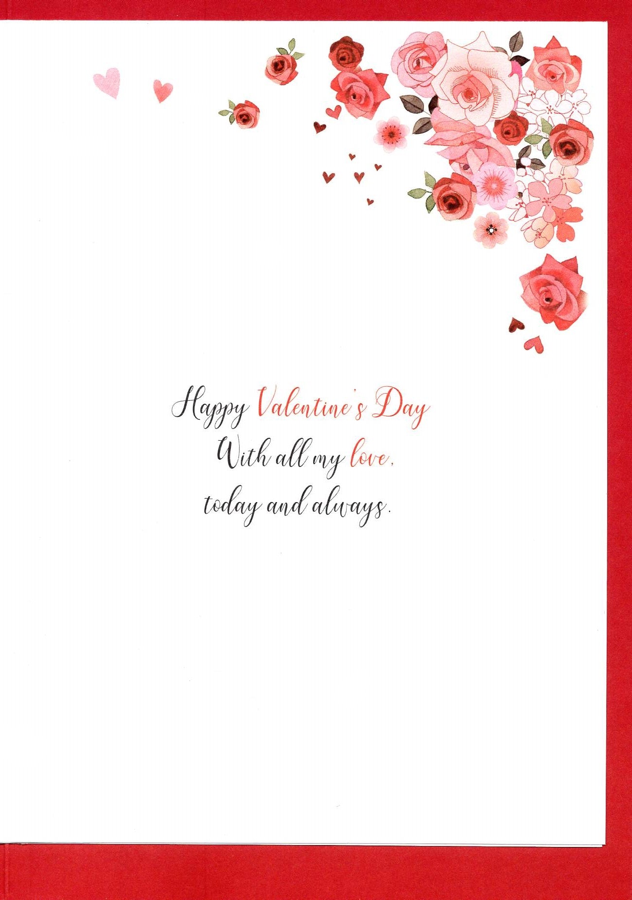 Gorgeous Valentine Love In Bloom Valentines Day Hand-Finished Greeting Card