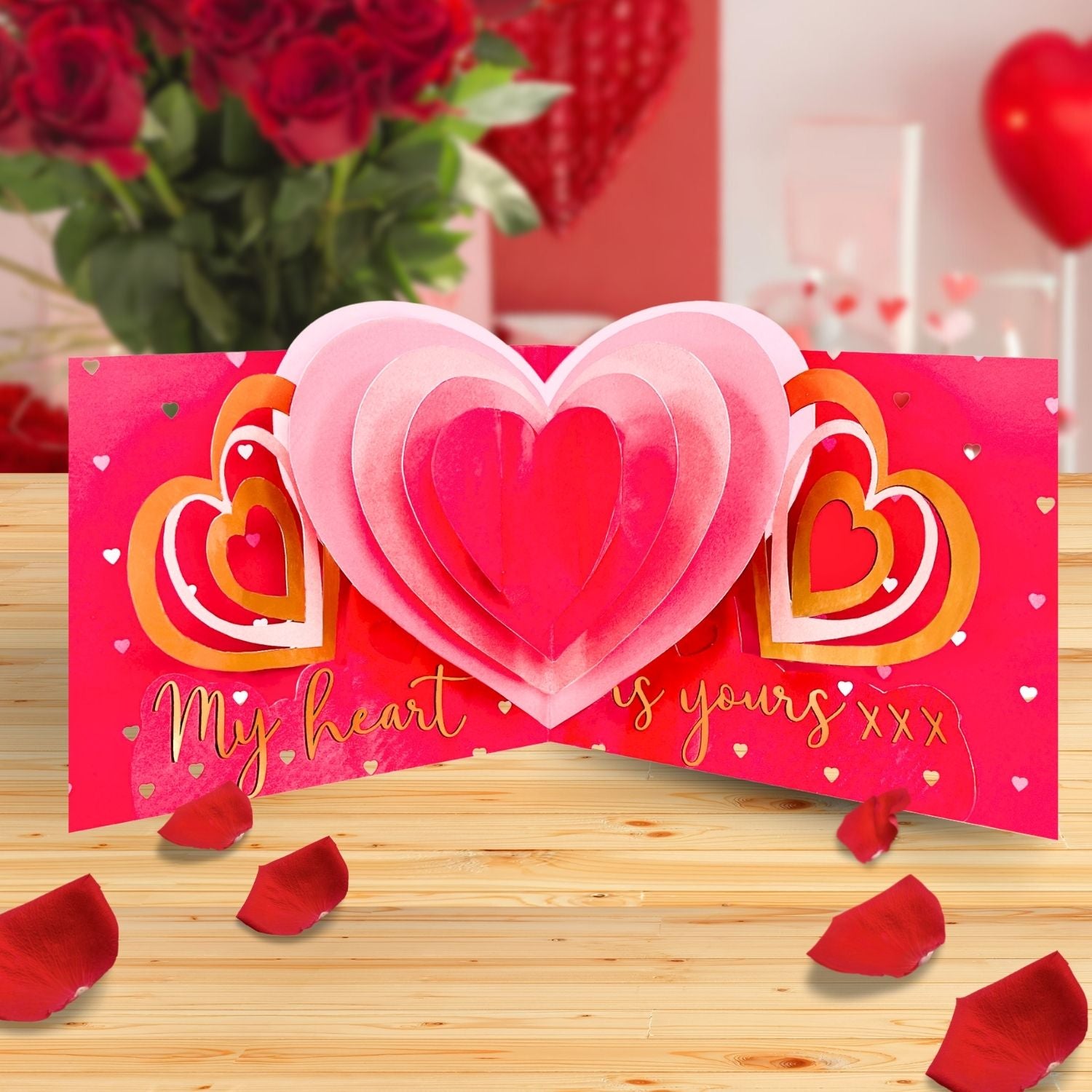 Valentinstag-Karte Mit 3D-Hund – Pop-Up Grußkarte Inkl. Umschlag, Handgefertigt & Personalisierbar