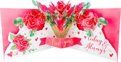 One I Love Love At First Bloom! Valentines Day Pop Up Greeting Card